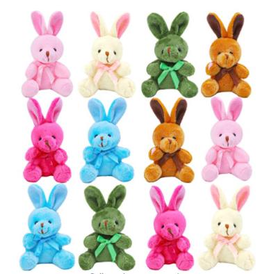 China HUAYI TOY Gifts Amazon Newest Mini 10cm Soft Easter Bunny Stuffed Bunny Girls Small Cute Easter Plush Doll Hot Sale Gift for sale