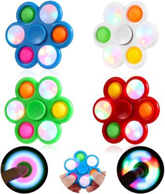 China HUAYI Toys HUAYI Glow Gifts Noise Sensory Bubble Wiggle Single Toys LED Light Up Wiggle Spinner Packages Wiggle Spinners Toy for sale