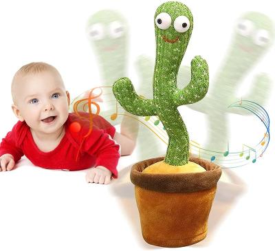 China HUAYI electric cactus shaking dancing electric cactus plus electric cactus plush toy singing dancing toyes electric dancing cactus for sale