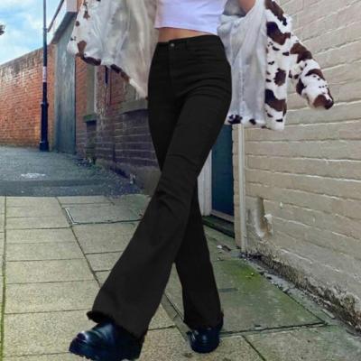 China PDEP casual plus size anti-pilling high waist stretch women flared pants pants like naked young girls bell-bottomed long pants for sale