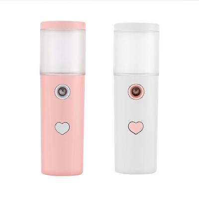 China Mini Rechargeable Ultrasonic Cold Sanitizer Nebulizador CE Moisturizer and Sprayer USB RoHS Certificate Nano Facial Alcohol Mist Spray for sale