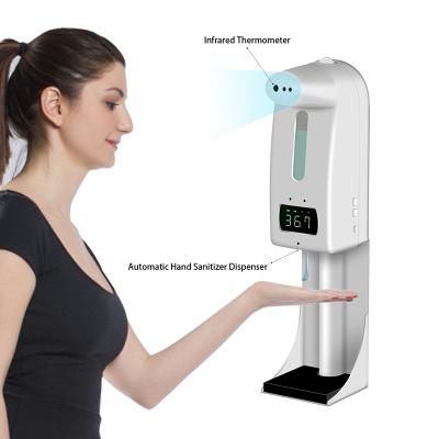 China Dual Hand Soap Dispenser Free K10 Pro K9 Plus Cambodian Voice Cambodian Voice Soap Sanitizer Dispenser Tripod Position Thermometer Touchless Auto Scanner for sale