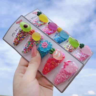 China Environmentally Friendly Hot Selling Baby Hair Clips Kids Hair Clips Fruit Shape Hair Clips For Girls Hair Accessories Kids Hair Clips for sale