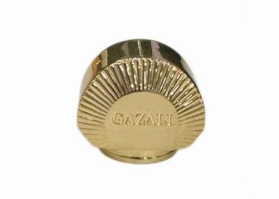 China Graceful Fan Shape Zamak Perfume Caps Customzied Exquisite Perfume Bottle Tops for sale