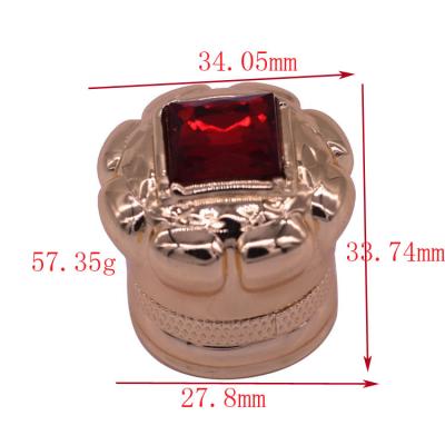 중국 주문 향수병 모자가 다이아몬드 유행 Zamak 장식적인 향수에 의하여 모자를 씌웁니다 판매용