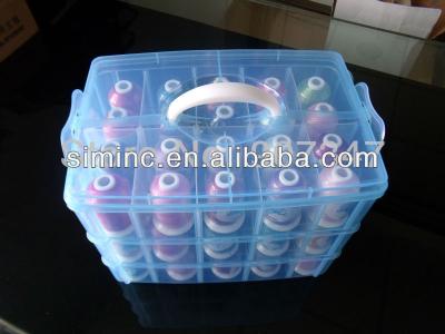 China 1000m Sustainable Polyester Embroidery Thread With 61spools Thread With A Plastic Box for sale