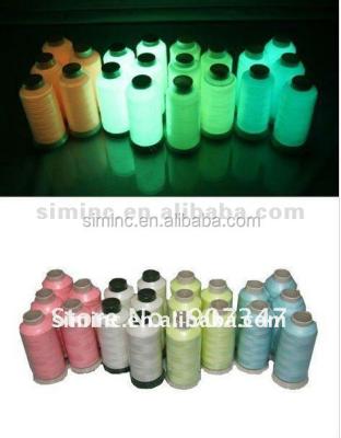 China Abrasion-Resistant Glow In Dark Polyester Embroidery Thread , Fluorescent Embroidery Thread for sale