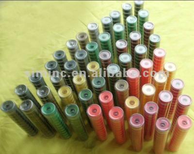 China Waterproof 100% Polyester Spun Plastic Side Prewound Coil / Bottom Thread Embroidery for sale