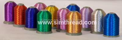 China 5000yards/Cone Bright Low Color Shrinkage Metallic Embroidery Thread for sale