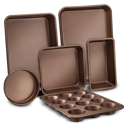 China High Quality Viable Bread Pan Bakeware Cake Cookies Baking Mold Pan Sets Stainless Steel Bread Pan Bakeware Bread Cake Baking Set Tools for sale