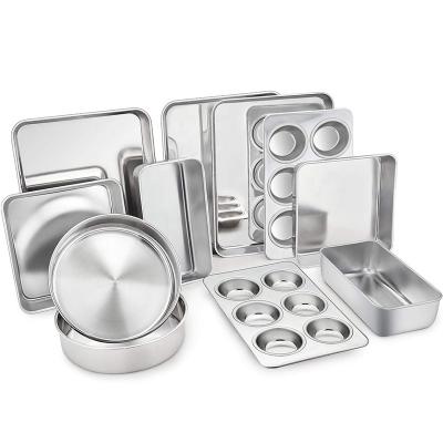 China Amazon Stainless Steel Mold Loaf Bread Box Cupcake Mold Viable Hot Selling Baking Set for sale