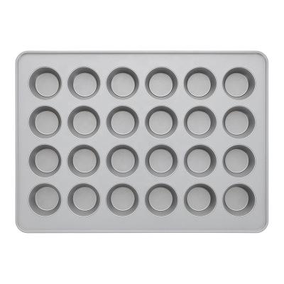 China Amazon Premium 24 Mini Cupcake Pan Metal Carbon Steel Cupcake Pan Sustainable Hot Selling Mini Pan for sale