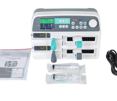 China Built-in 3 Brands (BD Standard Portable Hospital Double Handle Low MOQ Infusion Pump Syringe Veterinary Pump for sale