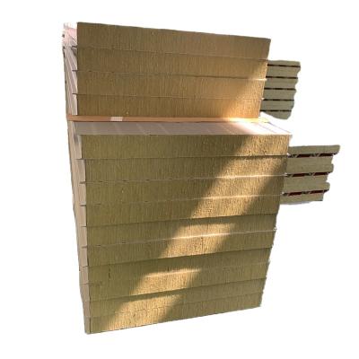 China Fire Resistant Rock Wool Sandwich Panel Mineral Wool Composite Rock Wool Insulation Boards for sale