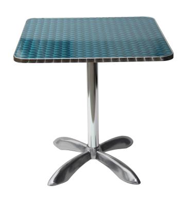 China High Quality Easy Carry Clean Clean Restaurant Hotel Dining Cafe Metal Square Stainless Steel Indoor Outdoor Table for sale