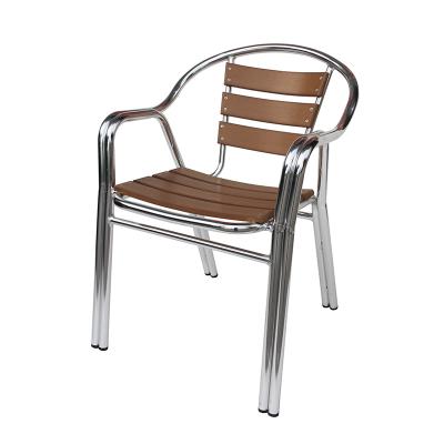 China China Wholesale Hot Sale Indoor Outdoor Armrest Easy Carry Plastic Wood Aluminum Tube Waterproof Durable Lightweight Wooden Chair for sale