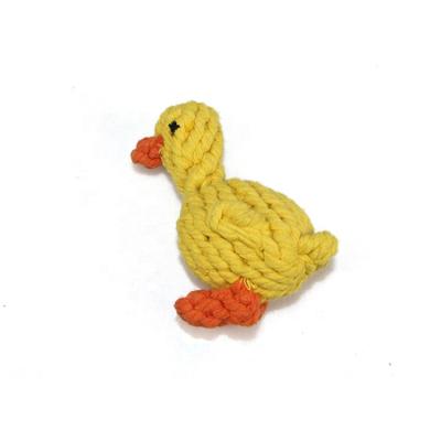 China 2020 Viable Dog Chew Toy Knot Dog Chew Cotton Rope Pet Toy Viable Duck Shaped Rope Pet Toy for sale