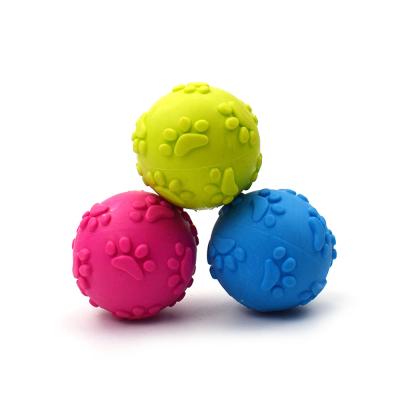 China Sustainable Pets Soft Training Ball Rubber Pet Chewing Toys Dog Cat Toy Ball for sale