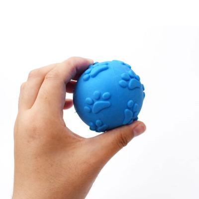 China Viable Pets Squeaker Ball Rubber Chew Dog Cat Toy Ball for sale