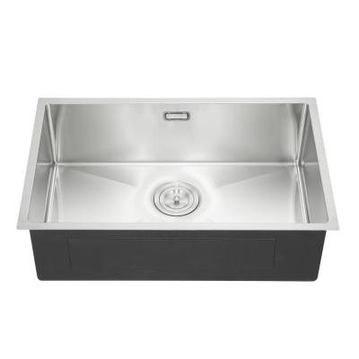 China Without Faucet Custom Industrial Handmade Stainless Single Basin Undermount Kitchen Sink for sale