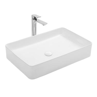 China Easy Clean Luxury White Bathroom Sink Table Top Ceramic Hand Wash Basins Price for sale