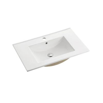 China Modern 70 Cm Bevel Above Counter Cabinet Ceramic Fixture Basin for sale