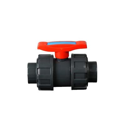 China STANDARD Thickness 2 Inch Plastic Double True Union PVC Ball Valves with ABS Handle for sale