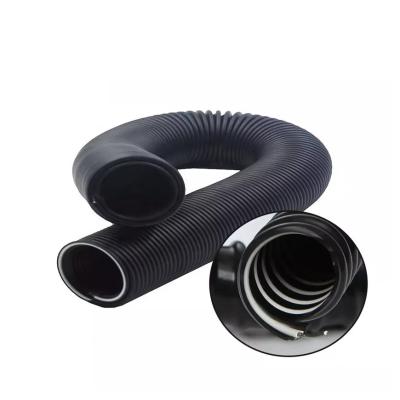 China Op maat gemaakt Zwart PVC Stalen Stretch Water Zuig Flexibel Spiraal Straat Stofzuiger slang 9mm Dikte Drainage Pipe Type Te koop