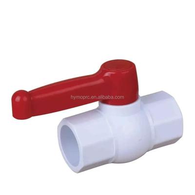 China 1.0MPA PVC Ball Valve Socket 11/2 2 Inch ABS Handle Direct Threaded ANSI BS Valve for sale