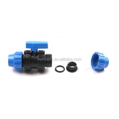 Cina 32 mm Colore blu Fittings e valvole di compressione PP per irrigazione Bianco Grigio in vendita