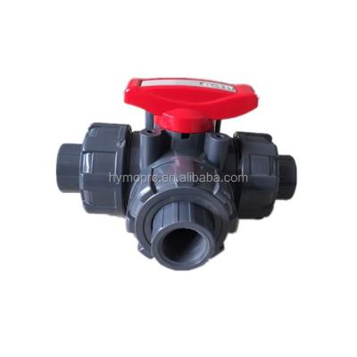 China 1.0MPA ISO 2-Inch DN50 3-Way PVC Ball Valve for Manufactured Plumbing Control Category for sale