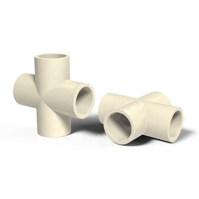 China Water Supply CPVC Tee Pipes and Fittings with BSPT Thread Forged Connection Flange for sale