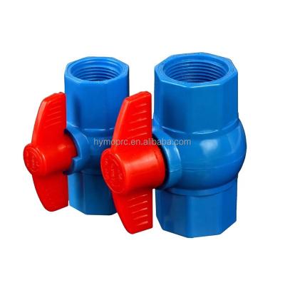 China Compact Blue Industrial Ball Valves for General Water Application UPVC Plastic Valves for sale