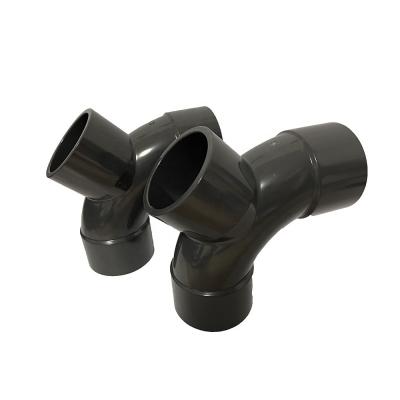 China Affordable UPVC Y Type Tee Pipe Fittings in White with Pressure PN16 and Sizes DN50 DN63 for sale