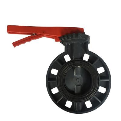 China 2-Inch Water Ball Valve Double Flange Hydraulic Power PVC UPVC Wafer Butterfly Valve for sale