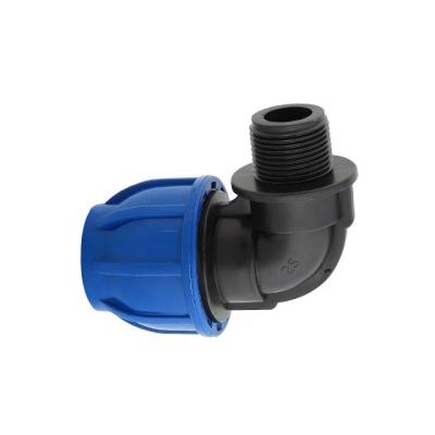 China Fuente de suministro de agua Accesorios de compresión HDPE PP para sistemas de riego agrícolas y norma DIN en venta