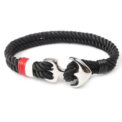 China 2020 hot style FASHIONABLE stainless steel torque bracelet anchor rope titanium steel jewelry for sale