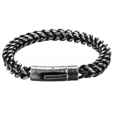 China Vintage Ebay Top Selling Vintage Matt Finished Stainless Steel Curb Chain OEM Chain Bracelet For Men for sale