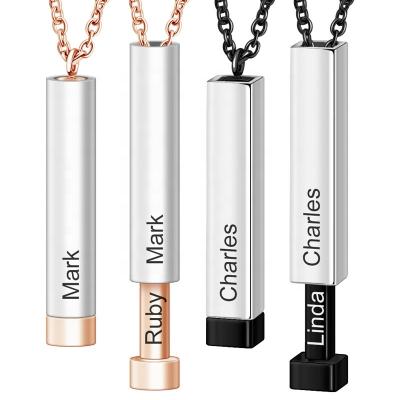 China 2021 NEW FASHIONABLE DIY Mothers Day Retractable Bar DIY Stainless Steel Thanksgiving Stainless Steel Pendant Necklace for sale