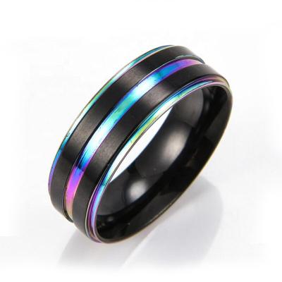 China Stainless Steel Rings Stainless Steel Jewelry Electroplate Black Women And Type Fashion Women Gold Colors Jewelry for sale