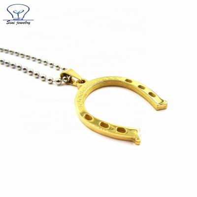 China Cute Sini Jewelry Manufacturer Wholesale High Quality Custom Design Gold Silver Horseshoe Pendant for sale