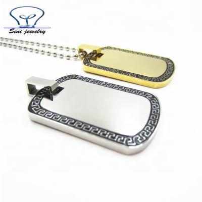 China FASHIONABLE Fashionable High Polished Stainless Steel Custom Blank Military Dog Tags Jewelry for sale