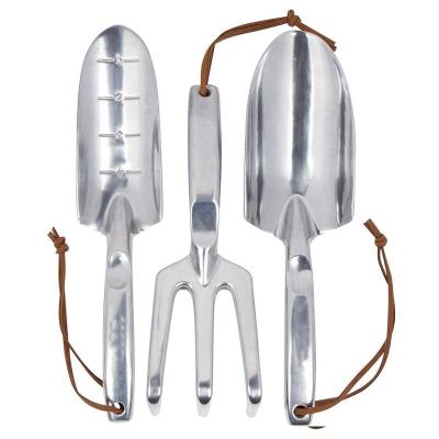 China Europe 3 Piece Aluminum Alloy Garden Tools With Trowel Tiller Gardening Tool Kits for sale