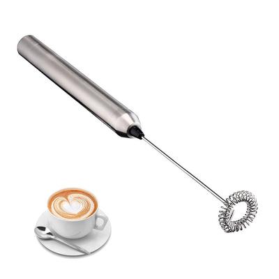 China For Coffee Beater or Egg 304 Stainless Steel Electric Handheld Mini Coffee Milk Frother Mixer Foam Maker for sale