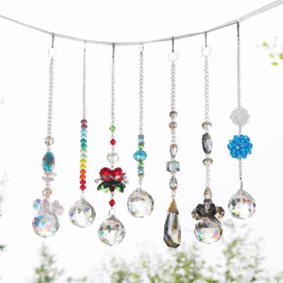 China China 2021 Hot Selling Stained Glass Crystal Prism DIY Chandelier Pendant Jewelry for sale