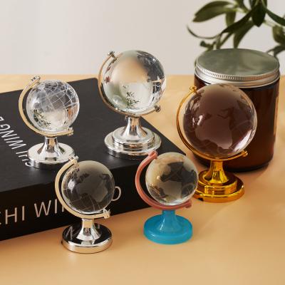 China Wholesale Europe Crystal Glass Globe With Word Crystal Craft Map For Desktop Decoration for sale