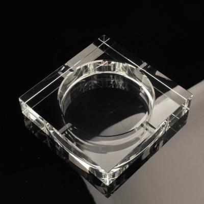 China Square Shape For Cheap Clear Crystal Ashtray Square Glass Ashtray For Business Gift for sale