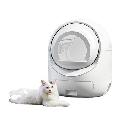 China Sustainable Automatic Cat Litter Box Smart Cat Toilet Fully Enclosed Sterilization Large Deodorizer Electric Shovel Cleaner for sale