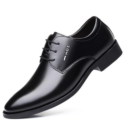 China 2023 Deodorization Spring and Autumn New Men's Business Dress Shoes British Breathable Acute Leather Men Shoes Big Men's Shoes for sale