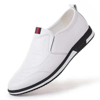 China 2023 Fashion Outdoor Men's Leather Shoes Autumn New Casual Shoes Daily Deodorization Work Office Genuine White Formal Dress Men's Shoes for sale